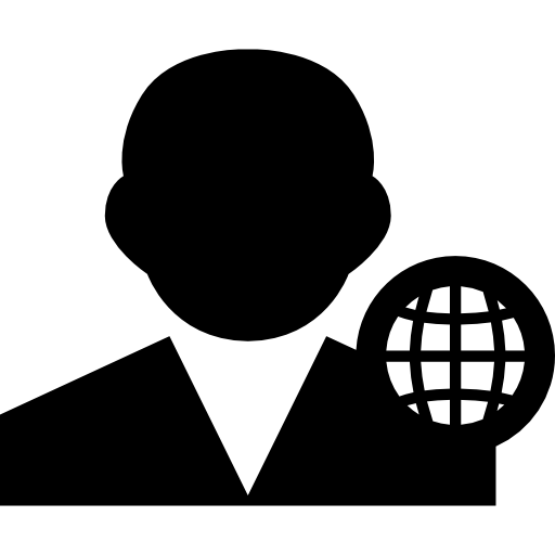 User with world grid